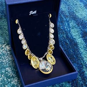 Swarovski Yellow and Clear Crystal Necklace